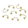 Copper C-shaped Butterfly Earbuds Findings for DIY Jewelry Craft 2 Pcs
