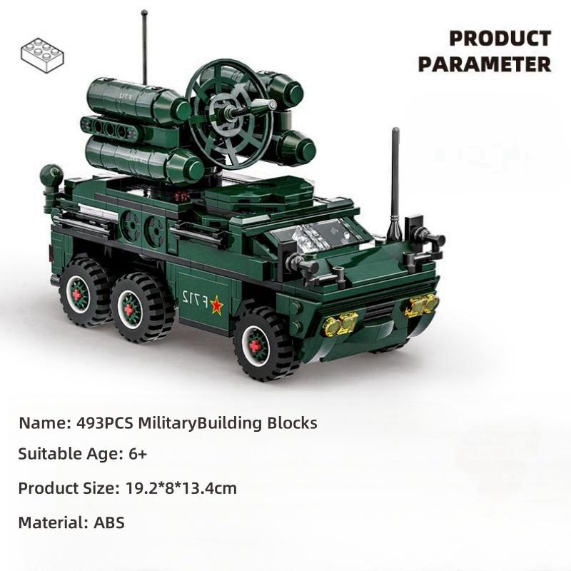 Non-Toxic Small Particle Bricks Toys 493Pcs For Children Military Army Soldiers Model Building Blocks Gifts Educational Toys 45110