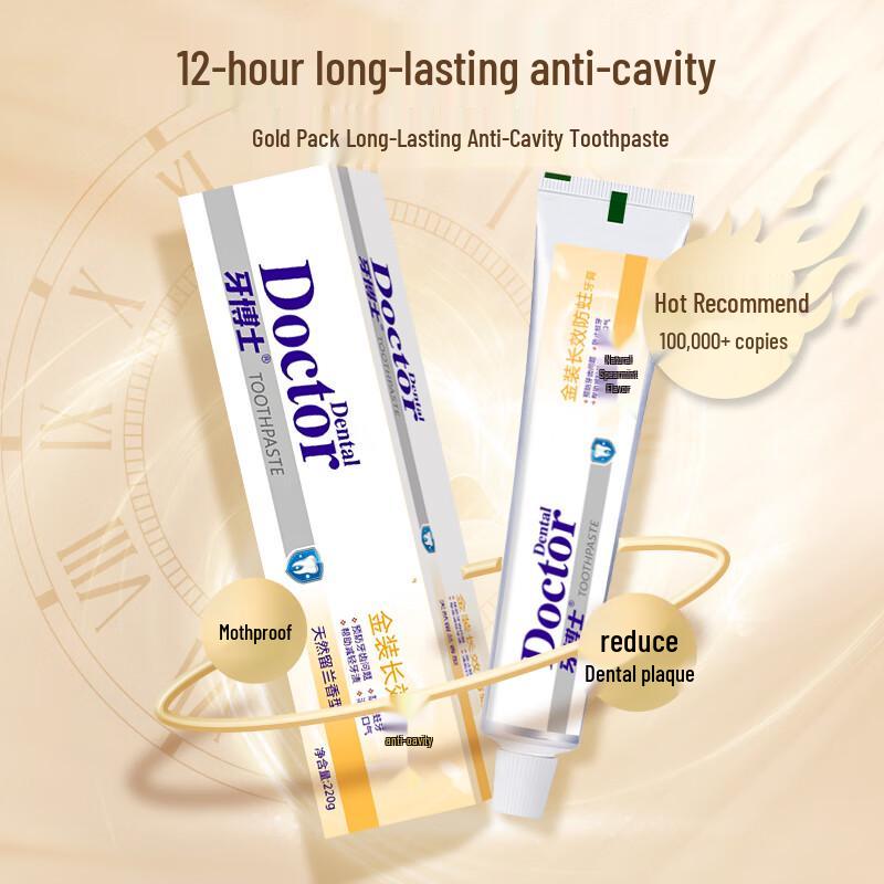 Dr. Tooth Premium Long-Lasting Anti-Cavity Toothpaste (220g x 3)
