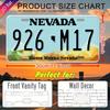 Printing Retro Nevada Aluminum License Plate- Wall Hanging Decorative Plate, 11.81x 5.9inch UV Printed Metal Sign Suitable for