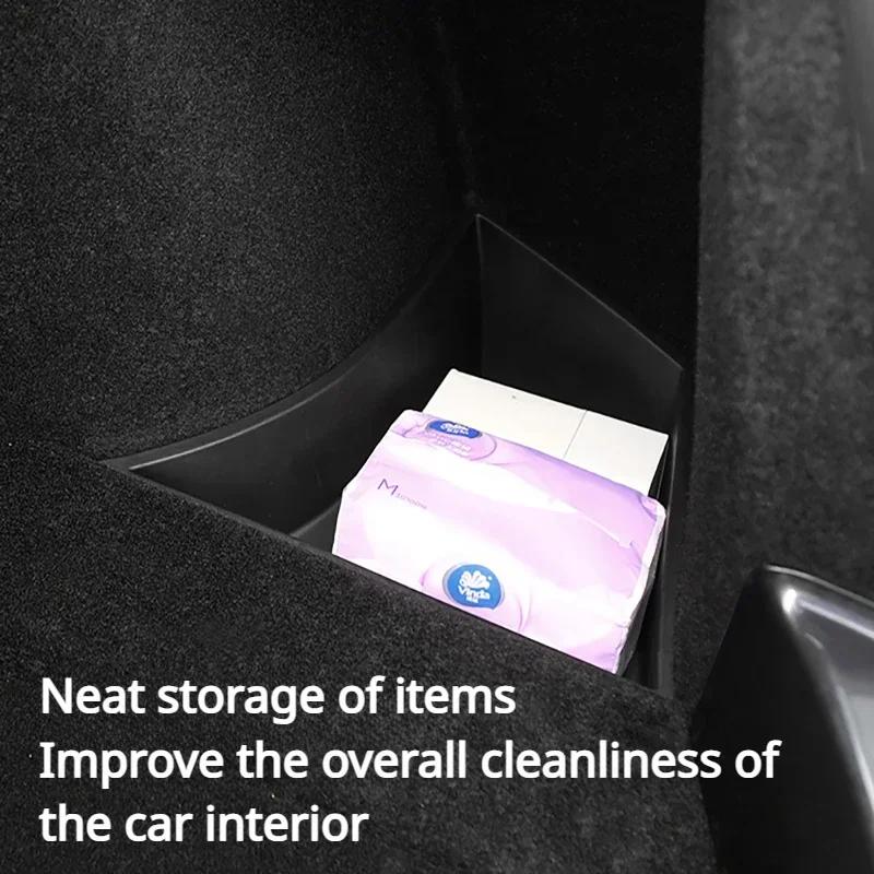 Trunk Storage Box For Tesla Model 3 TPE Left Right Side Washable Boxes with Lids New Model3 Highland 2025 Interior Accessories