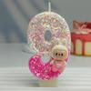 Cute Rabu Doll Digital Candle Cartoon Birthday Cake Decoration Party Decoration DIY Ornaments