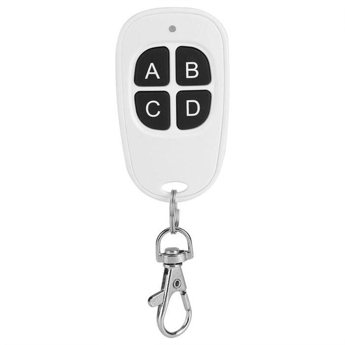 Télécommande RF 433 MHz EV1527 4 boutons (4 canaux) — pour portail/garage, pile incluse