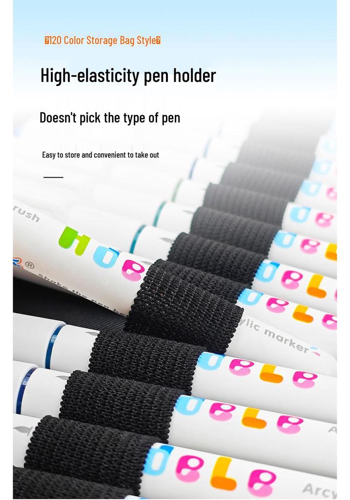 Huideler 639 Soft Tip Acrylic Marker Pen - 240 Colors for Student Art & Graffiti