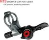 BBxunsless MTB-Sattelstützen-Dropper-Fernhebel, verstellbarer Rennrad-Drop, mechanische Fernbedienung für 22,2-mm-Lenker, Schwarz