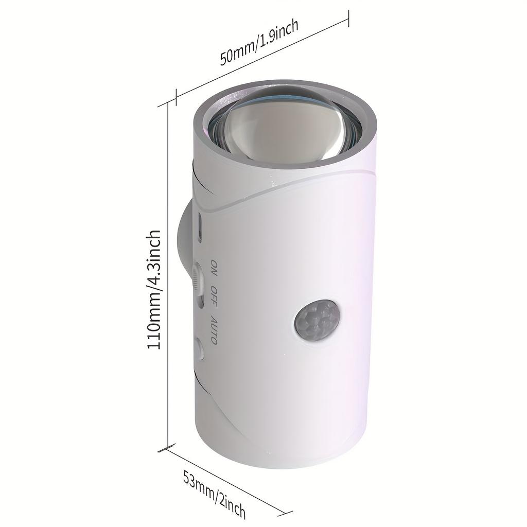 Uppladdningsbar LED-nattlampa med rörelsesensor, RGB-tonad omgivningsljus, Dimbar inomhuslampa, Magnetisk trappbelysning, Lämplig för entré