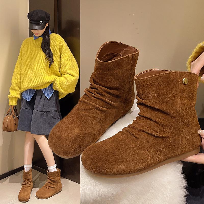 Damenmode Hundert Weiche Elastische Bequeme Stiefeletten Stoßdämpfend Rutschfest Lässig Sportlich Martin Boots