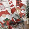 Weihnachtskugel Zwerg Weihnachtsstern Weihnachtsbaum Transparente Vorhänge Schlafzimmer Dekoration Fenstervorhänge Küche Tüll Voile Vorhänge
