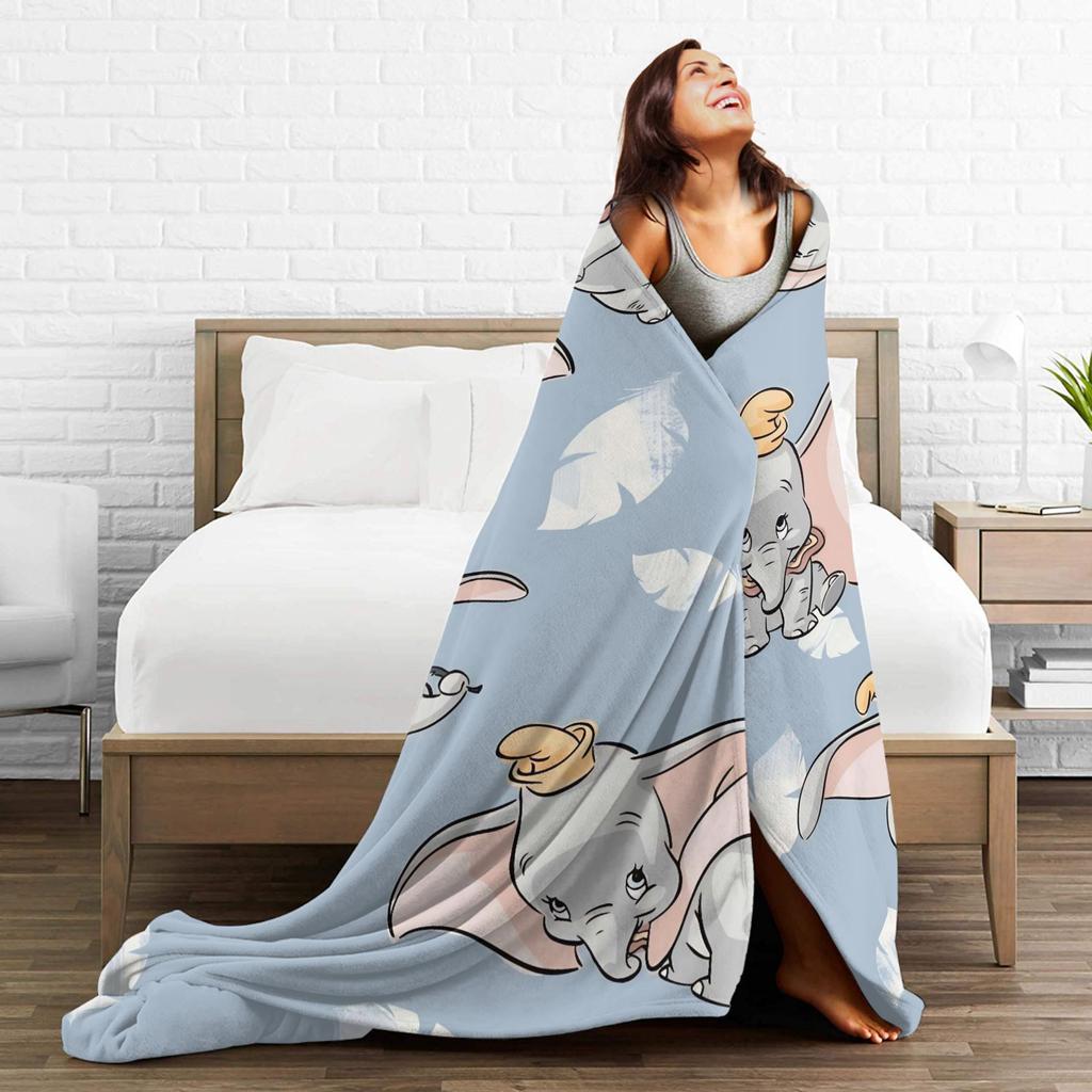 D-Dumbos Plush Blanket Child Flannel Throw Blanket For Couch Bed Super Soft Design Quality Bedspread Gift
