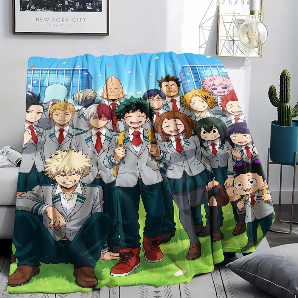

My Hero Academia UA High All Characters Flannel Blanket, High quality Comfortable for All Seasons, Home Decor, Warmth and Comfort, Perfect for Gifts. 80cm x 120cm