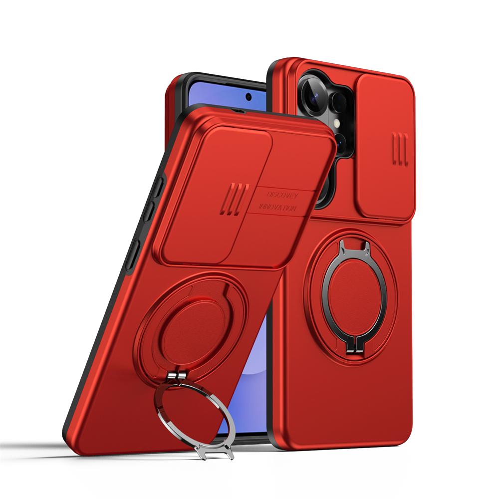 Armor Magnetic Case For Samsung Galaxy S26 S25 S24 Plus S23 Ultra A57 A37 A27 A17 A07 A56 Slide Camera Protect Ring Holder Cover