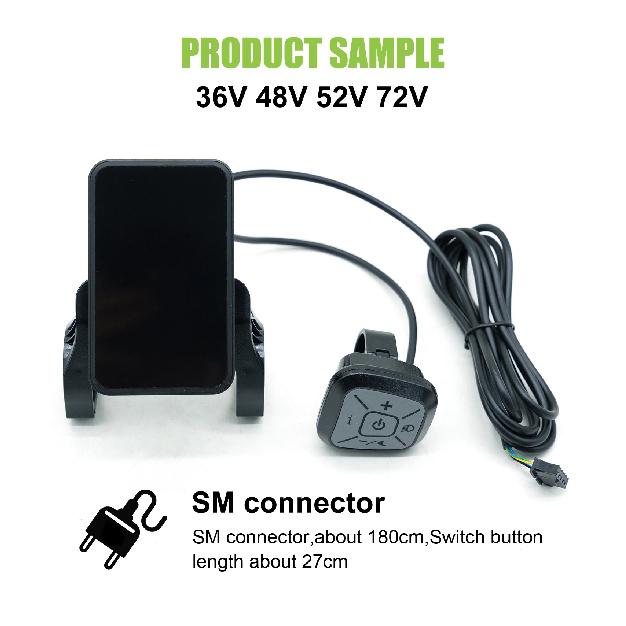 Electric Bike Colorful Display Screen Meter No. 2 Protocols YL81F 36V 48V 52V 72V Speed Controller Panel