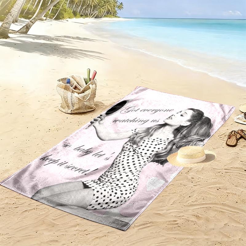 Ariana Grande Towel, Large Soft Quick Dry Towel for Beach Camping Swimming