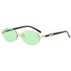 Uv400 Rimless Sunglasses Rimless Fashion Sunglasses Oval Frame Sunglasses Fashion Trendy Sun Glasses For Fashion Styling