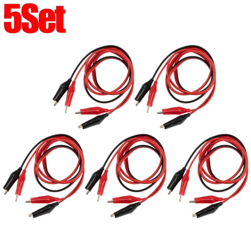 10/1Sets Alligator Clips Electrical Test Leads Dual Ended Crocodile Clips Jumper Wires for Circuit Connection Electrical Testing