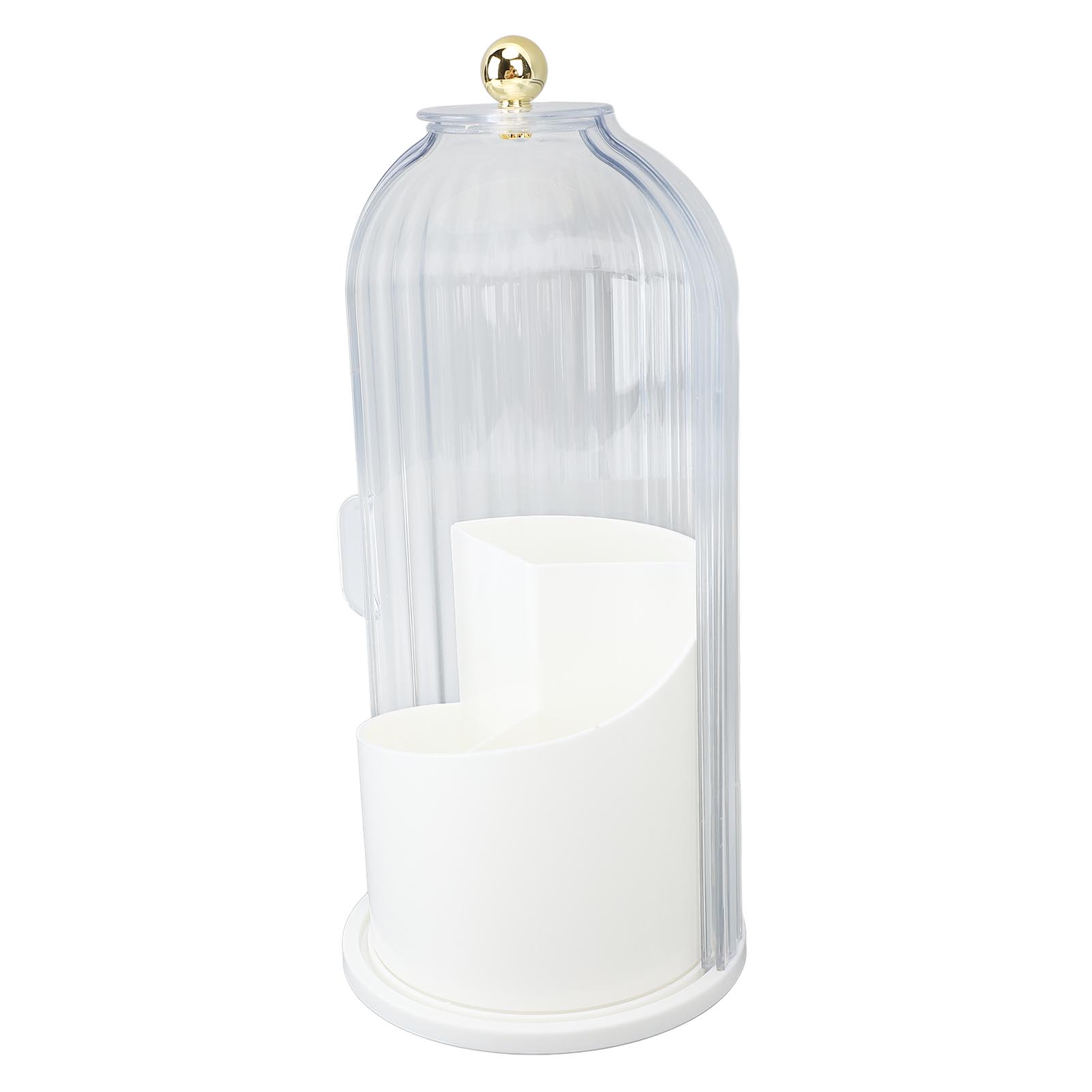 

Вращающийся держатель для макияжа большой вместимости, вращающийся органайзер для кистей для косметики с прозрачной крышкой