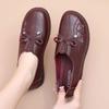 Spring and Autumn leather shoes Middle-aged mother shoes Middle-aged and elderly beef tendon soles women's shoes Non-slip flat-soled leather