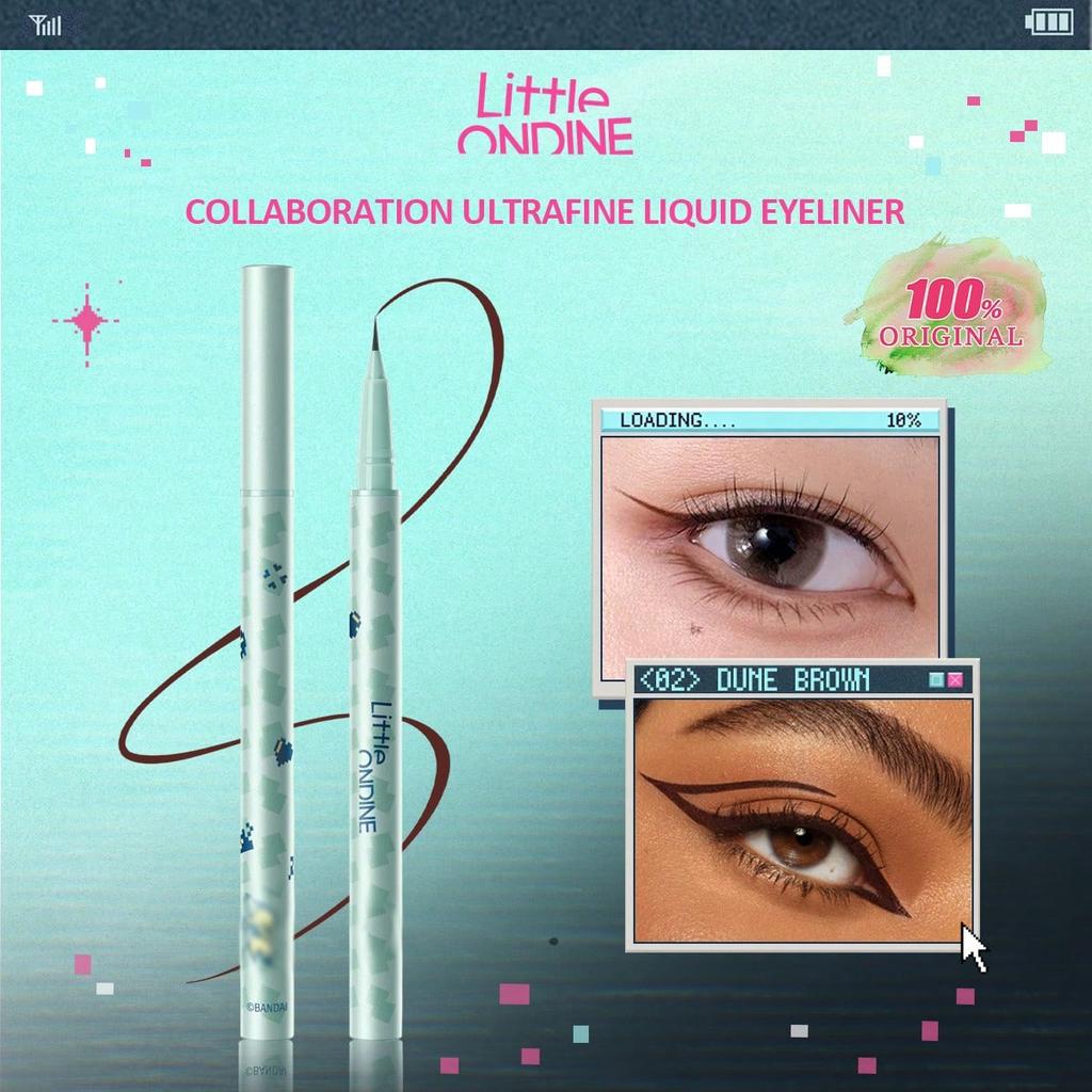 Little Ondine Tamagotchi Pixel Pals Collaboration UltraFine Liquid Eyeliner 01/02/04/05, 0.01mm Smooth Tip, Waterproof Smudge-Proof Long-Lasting