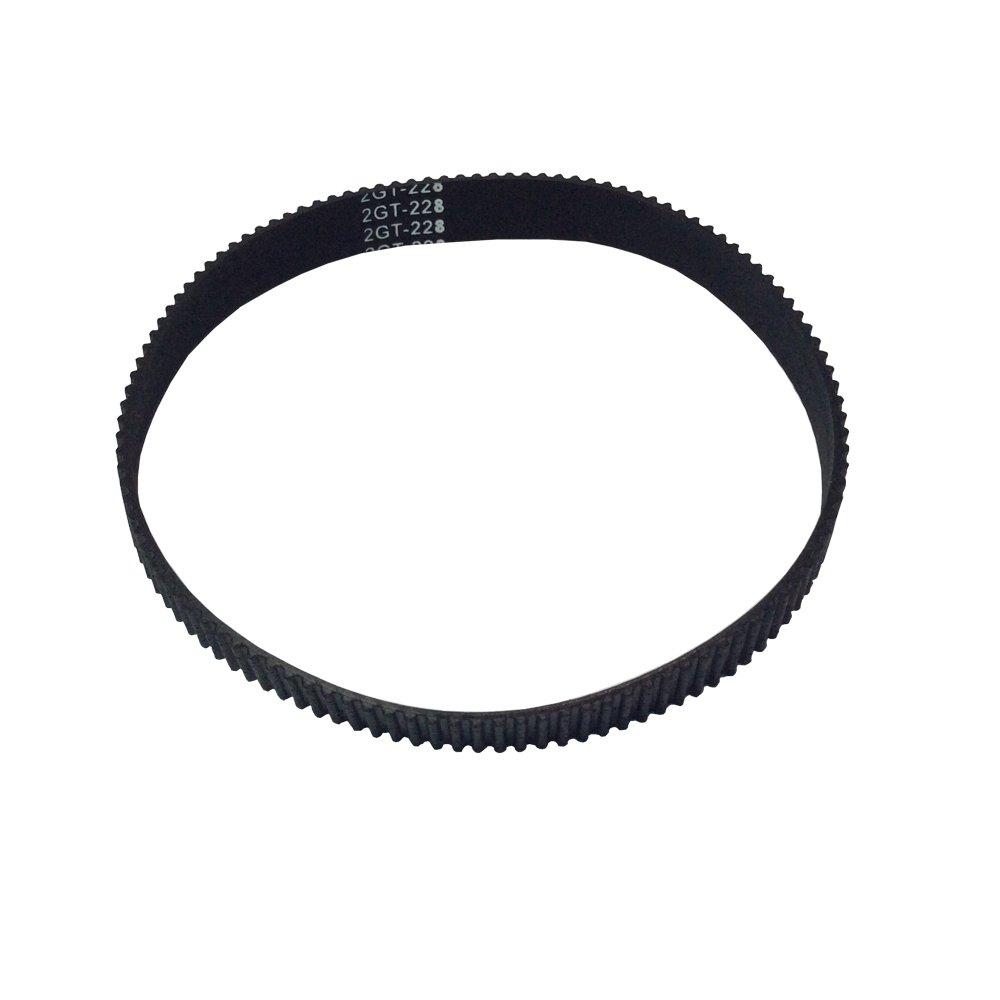 3D Printer Parts GT2 Conveyor Belts 228-2GT-9 Timing Belt L=228mm W=9mm 114 Teeth Closed Annular Synchronous Belt Pack of 2pcs