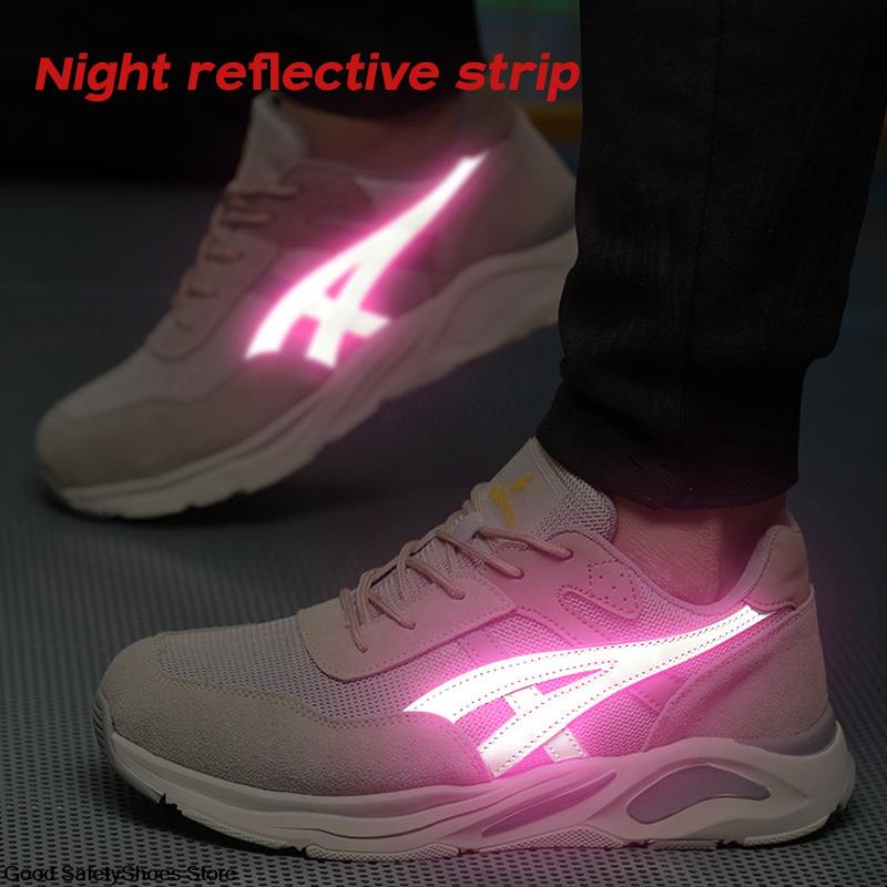 Męskie Damskie Buty Robocze Niezniszczalne Buty Bezpieczne Męskie Buty ze Stalowym Noskiem Odporne na Przebicie Buty Robocze Dorosłe Siateczkowe Buty Robocze Lekkie