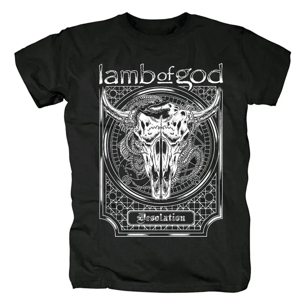 Lamb of God Heavy Mental Band T-shirts Men Women Cotton Tshirt Summer Short Sleeve Graphic Tee-shirt Harajuku Streetwear T Shirt