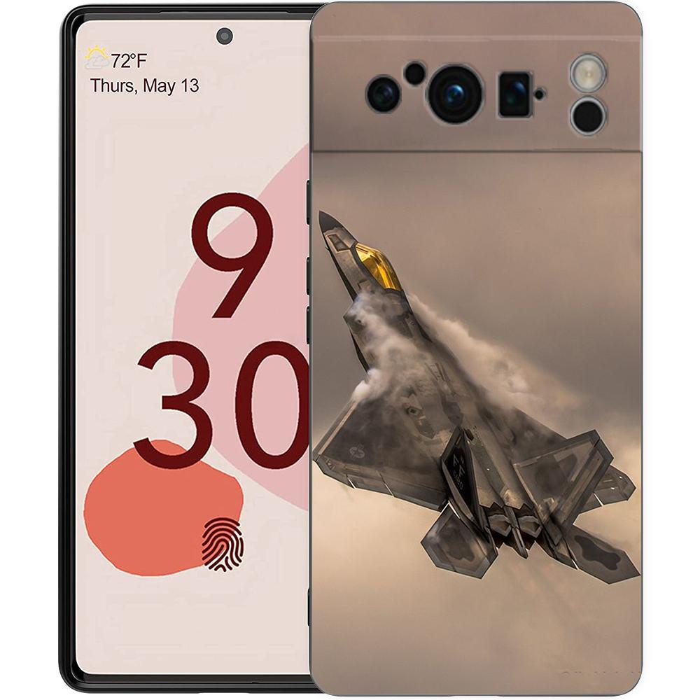 Fighter Planes Phone Case For Google Pixel 8 7 6 Pro 8A 6A 7A 5G Soft Silicone Shockproof TPU Black Cover Fundas