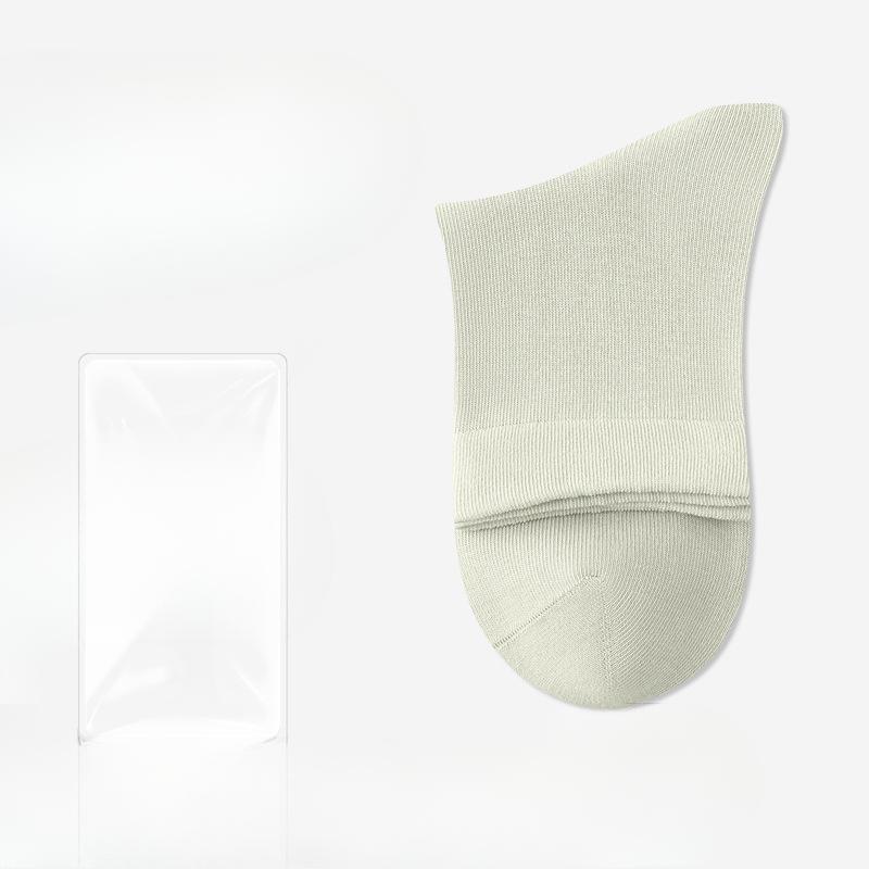 Female Autumn Pure Color Cotton Sweat Absorbing Deodorizing Antibacterial Boneless Cotton Socks