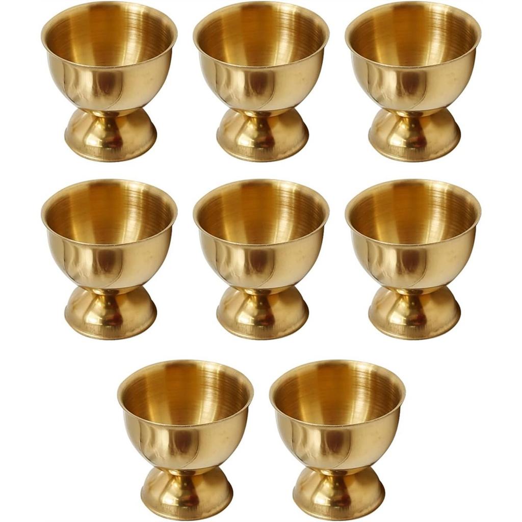 2026 Neue Eierbecher aus Edelstahl, Goldener Eierhalter Set of 8 für hart gekochte weiche Eier Küchenwerkzeug