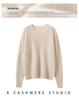 Women's 100% Pure Cashmere Knit Short Pullover - Autumn/Winter Korean Style Round Neck Sweater.