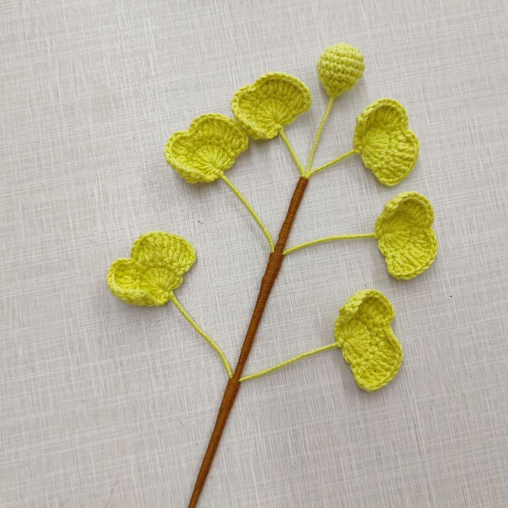 Foglie creative all'uncinetto Lavorazione a maglia Foglia Fiore all'uncinetto Mazzo Decorazione Pianta tessuta a mano Decorazione per la casa