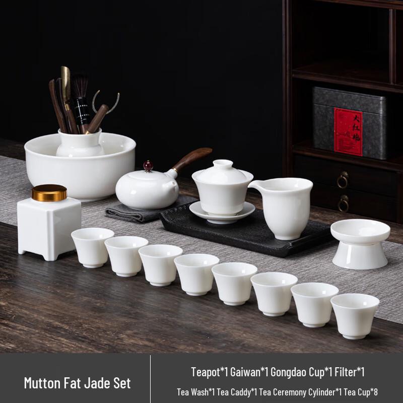 Chinese White Porcelain Kung Fu Tea Set