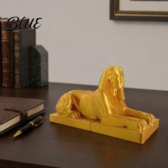 Egyptian Sphinx Figure Decor Vintage 3D Mini Printed Collectible Figurine Statue Golden Egypt Souvenir Ornament for Home Desktop Decoration