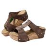 Summer New Cross-border Foreign Trade Thick Bottom Slope Heel Fish Mouth Front Zipper Large Size Women's Rivets Open-toed Slippers Women