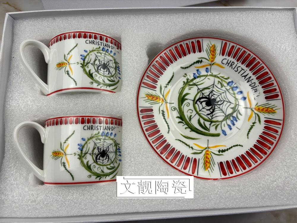 European Ceramic New Creative Light Luxury Bone China Western Plate Set Afternoon Tea High-quality Coffee Cup Gift Mug Set