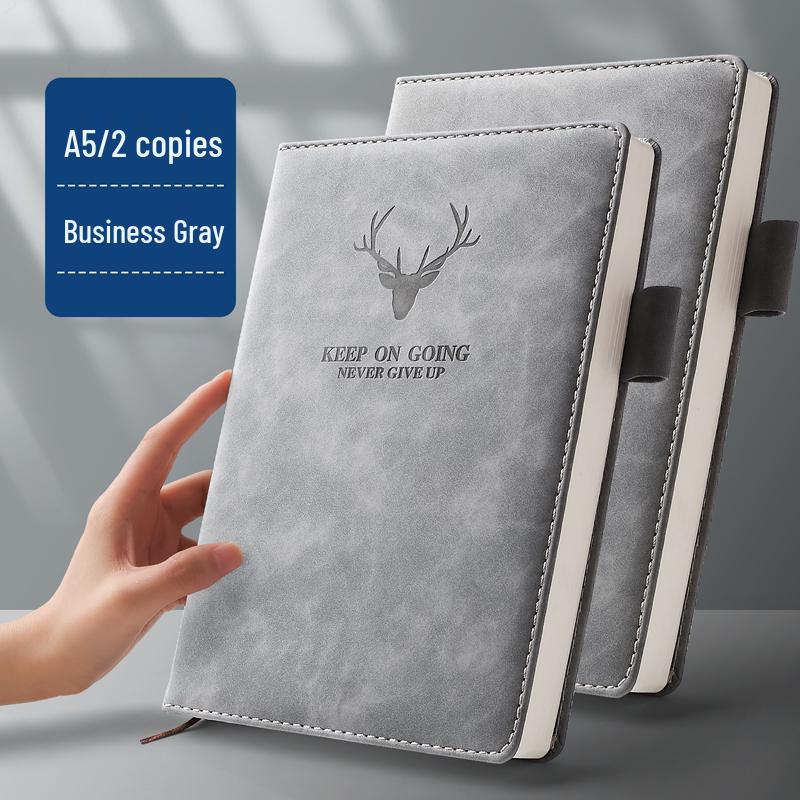 Soft Leather Business Notebook for Meetings & Notes - Thickened Cover