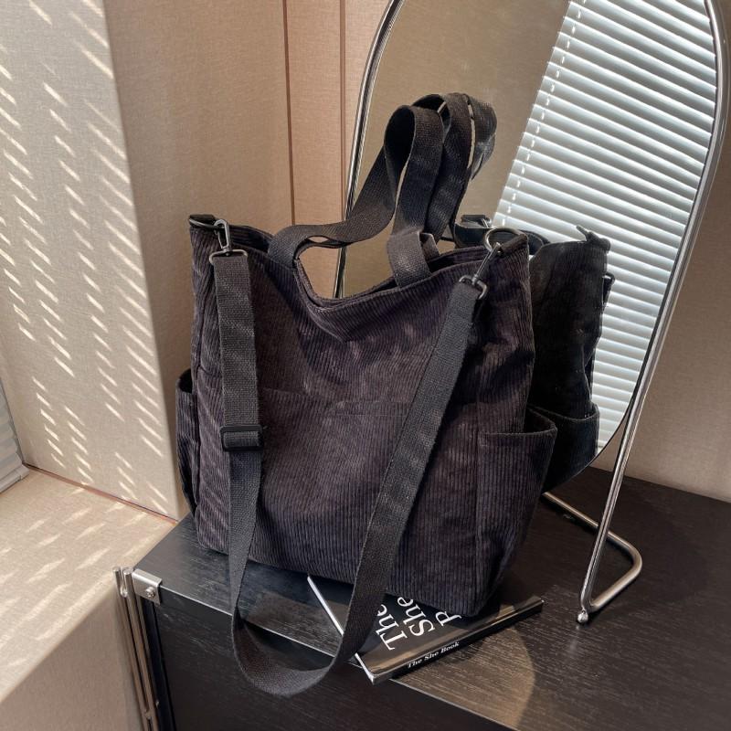 Corduroy Bag Women With Large Capacity 2026 New All-matching Single-shoulder Diagonal High-end Commuting Tote