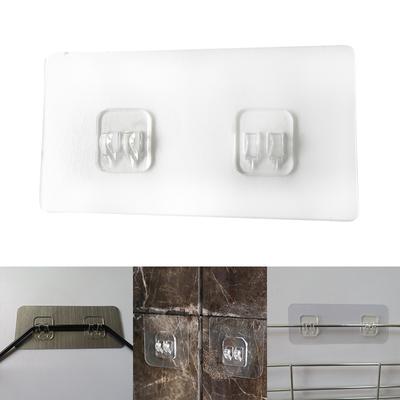 Accessories Self Adhesive Hanger Sticker Seamless Wall Mount Plastic Hooks Rack Waterproof