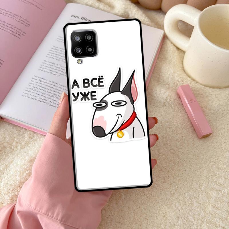 Bull Terrier Dog Puppies Funny Phone Case For Samsung Galaxy A54 A34 A14 A13 A53 A33 A73 A51 A71 A12 A22 A32 A52 A72 A52S