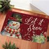 2D Flat Printed Christmas Floor Mat Non-Slip 3D Illusion Rug Round Vortex Carpet  Outdoor