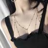 Sparkling Fashion Diamond Clavicle Chain Body Chain Trim Flash Diamond Pendant Niche Tassel Necklace Breast Chain Fashion Women