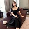 2026 summer new French doll collar waist thin temperament dress women's hair temperament commuting