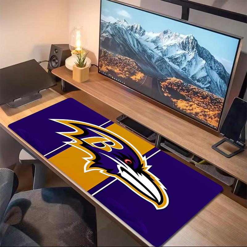 Baltimore Ravens Print Cushion Non-slip Laptop Tablet Big Mousepad XXL Mat Mini PC Playmat With Lock edge