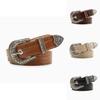 Womens Elegant Alloy Buckle Belt Pack With Embossed Design For Office And Casual Outfits