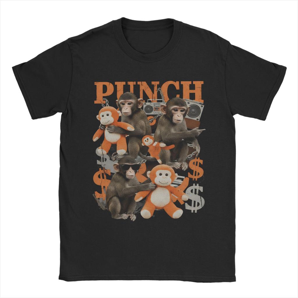 Cute Monkey Punch team punch Tee Shirt for Men Women New Arrival T Shirts 100 Cotton Clothing