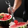 Watermelon Cutter 2-in-1 Fruit Cutter Stainless Steel Kitchen Gadget For Salad Prep Comfortable Handle Tool For Outdoor