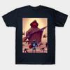 Men Black Print T-shirt Flcl No-Cut Transfer Paper Print Cotton Tshirt