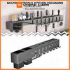 1/2Pcs Kitchenware Organizer Shelf Multi-Functional Kitchen Carbon Steel Knife Holder Wall-mounted Chopstick Holder No-Drill
