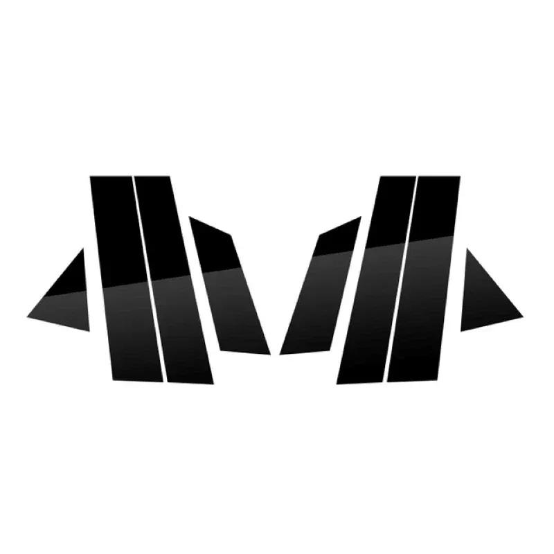 For Ford Ecosport 2013- Piano Black B C Pillar Stickers, Easy tall PC Window Trim Anti-Scratch Exterior Styling Parts