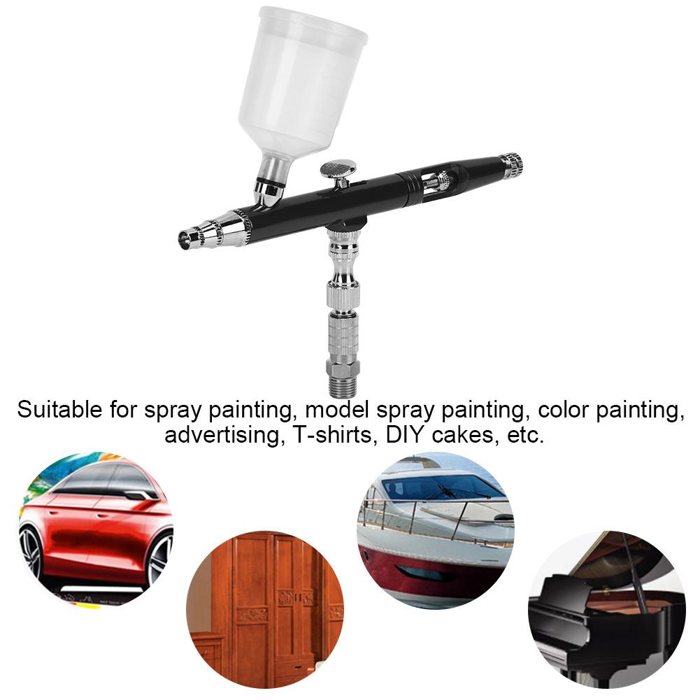 0.3mm Painting Airbrush Gun Mini Set Tail External Adjustment DIY Spray Tool 20CC40CC Black