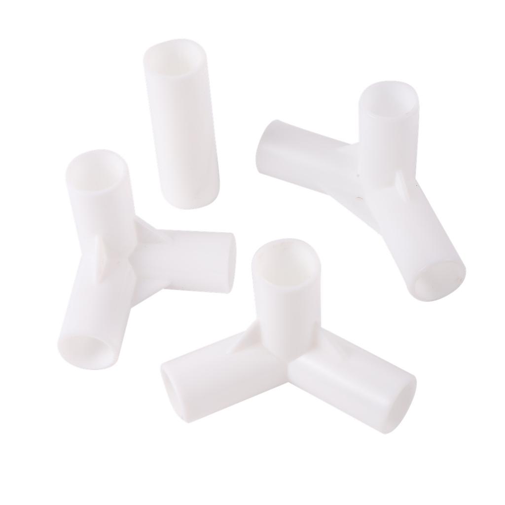 Garden Water PVC Connector 16mm Plastic Straight 3-Way Joint 90/120/135 Degree Three-dimensional Tee DIY Wardrobe Tent Couplings